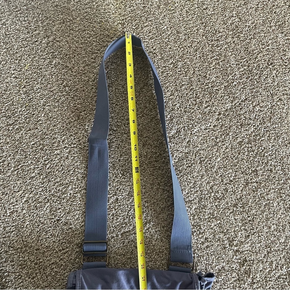 Dharma Love Life’s a Beach Blue Canvas Messenger Book Bag Crossbody Ocean Relax - Picture 15 of 16